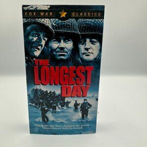 The Longest Day VHS 1962 Fox War Classics WW2 Historical Film Black & White